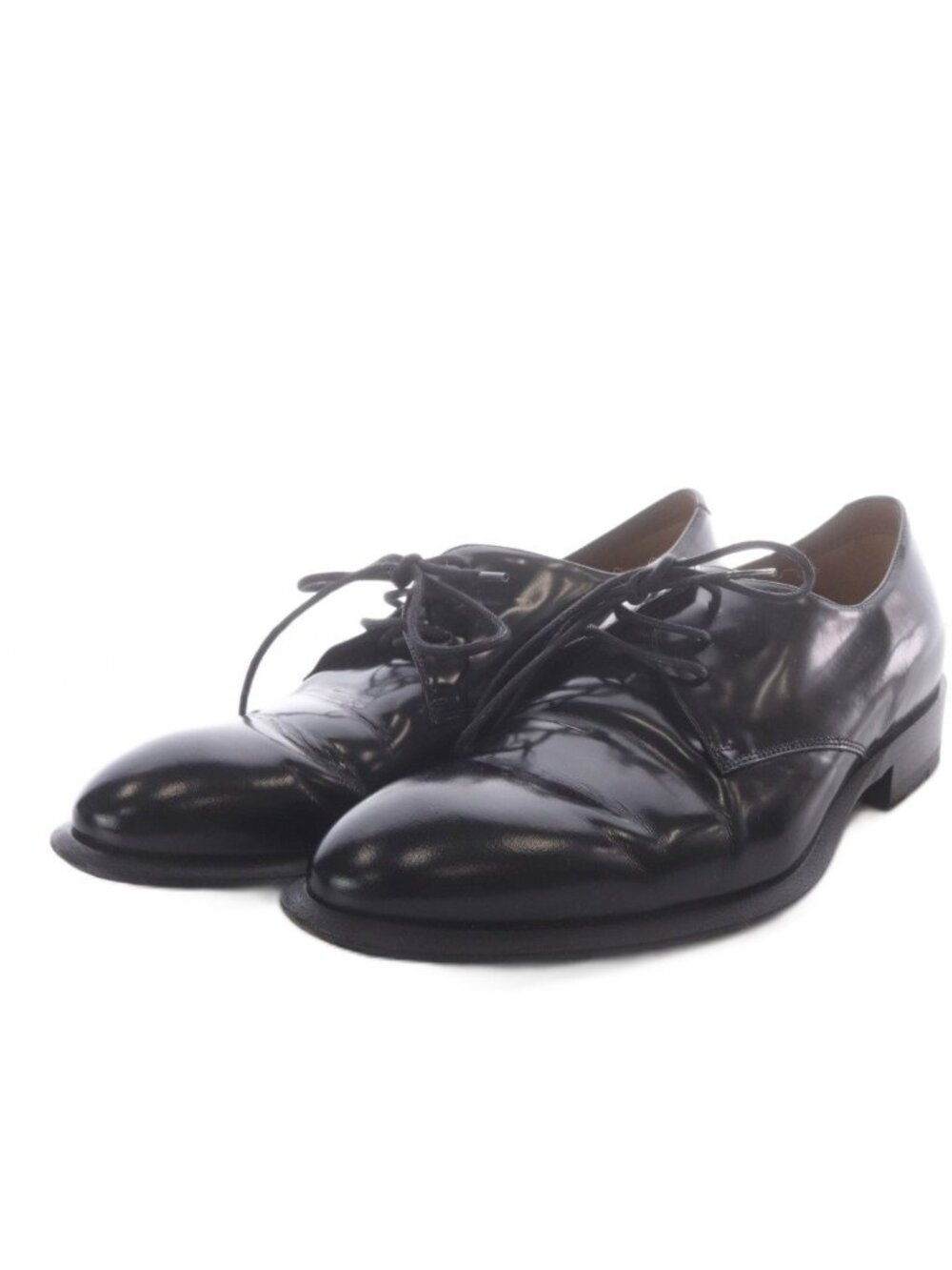 Celine Phoebe Leather Dress Shoes Plain Toe Lace-up Black